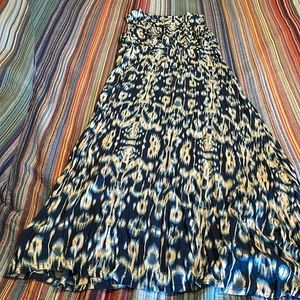 World Market blue batik maxi dress L//XL NWOT